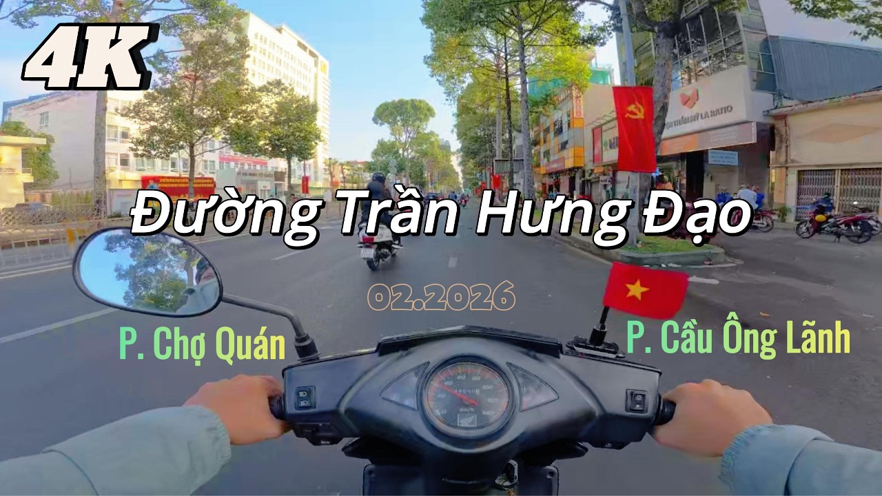 Đường Trần Hưng Đạo Phường Chợ Quán và Phường Cầu Ông Lãnh,  Công An TPHCM, Cảnh Sát PCCC 2026 [4K]