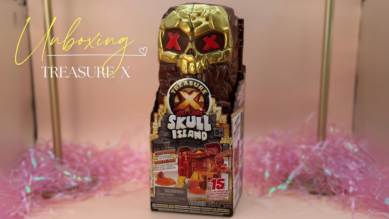 ASMR | UNBOXING Treasure X Lost Lands Skull Island Lava Tower by Moose | Mystery toys | no talking