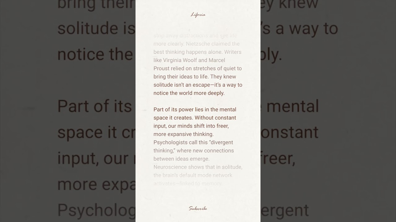 The Hidden Power of Solitude: Why Being Alone Fuels Creativity and Clarity