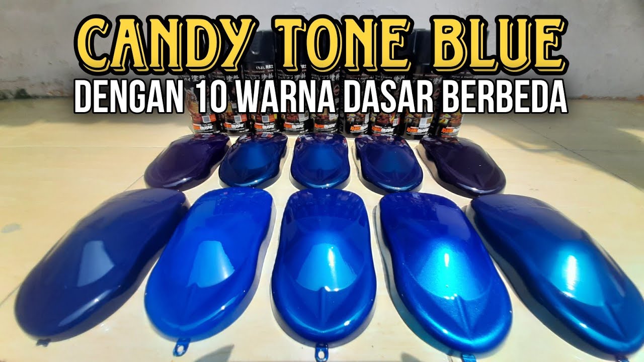 EXPERIMENT WARNA CANDY BLUE SAMURAI PAINT MENGGUNAKAN 10 WARNA DASAR BERBEDA || PEMULA WAJIB NONTON