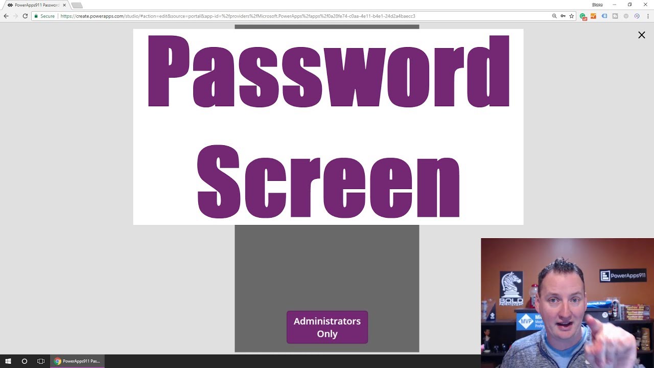 PowerApps Password Screen