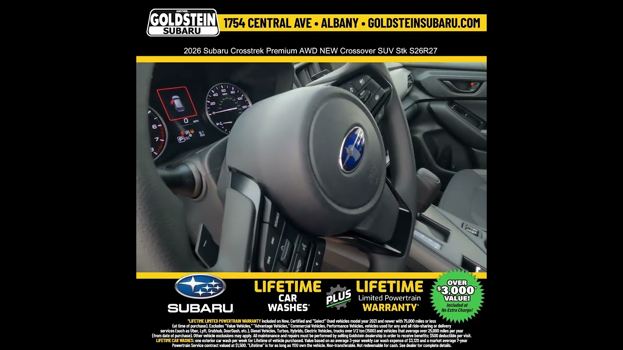 2026 Subaru Crosstrek Premium AWD NEW Crossover SUV Stk S26R27