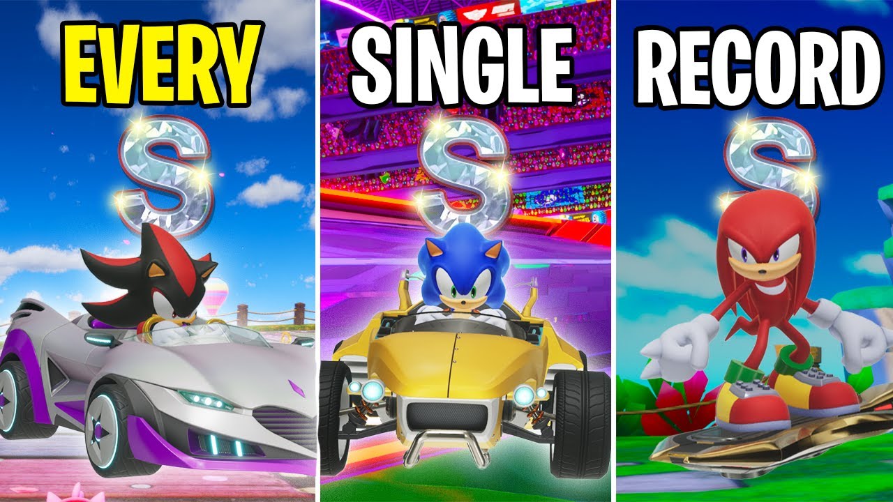 EVERY World Record In Sonic Racing Cross Worlds! (S Ranks, Builds & More!)