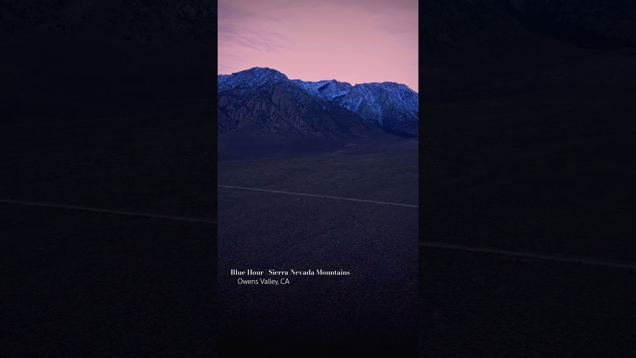 Blue hour over the Sierra Nevada Mountains