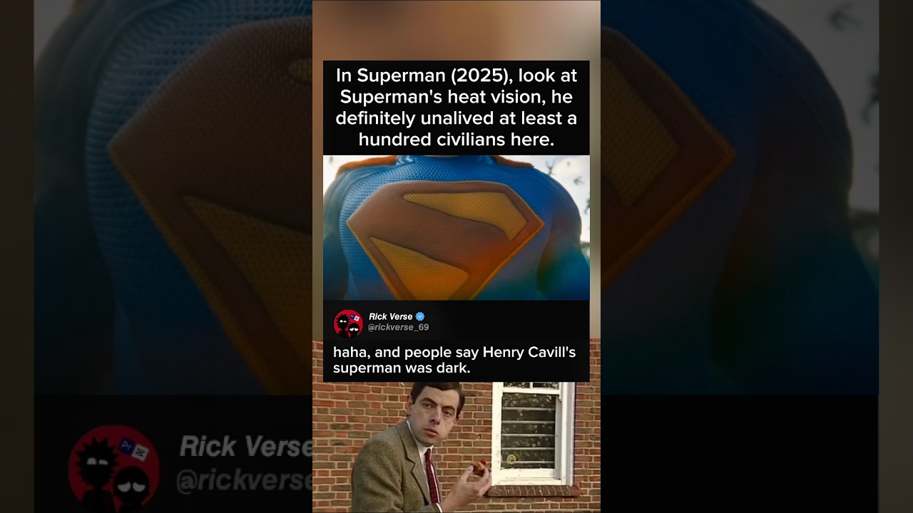 In Superman (2025), look at Superman's heat vision