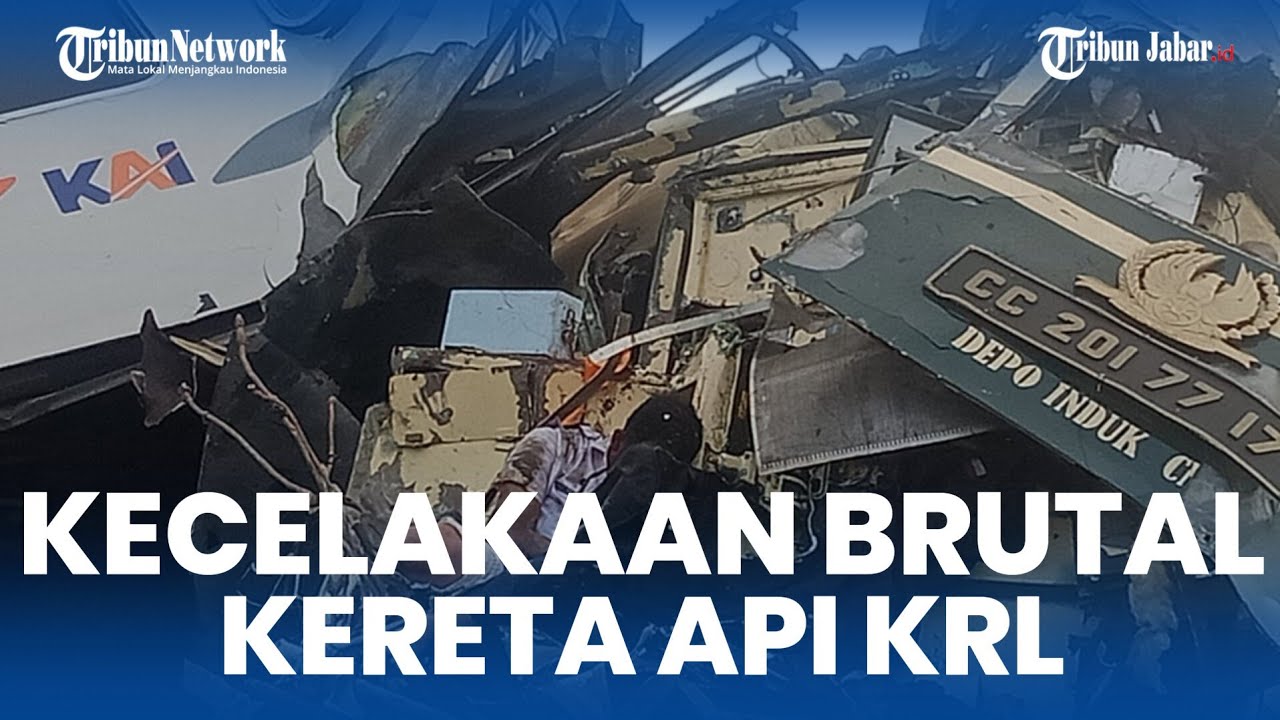 BREAKING! KECELAKAAN MAUT BRUTAL 2 Kereta Api di Cicalengka, Kereta Nyaris tak berbentuk