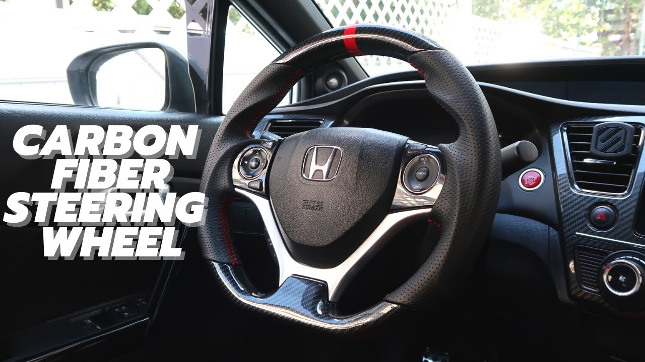 Carbon Fiber Steering Wheel Install for 9th Gen Civic Si