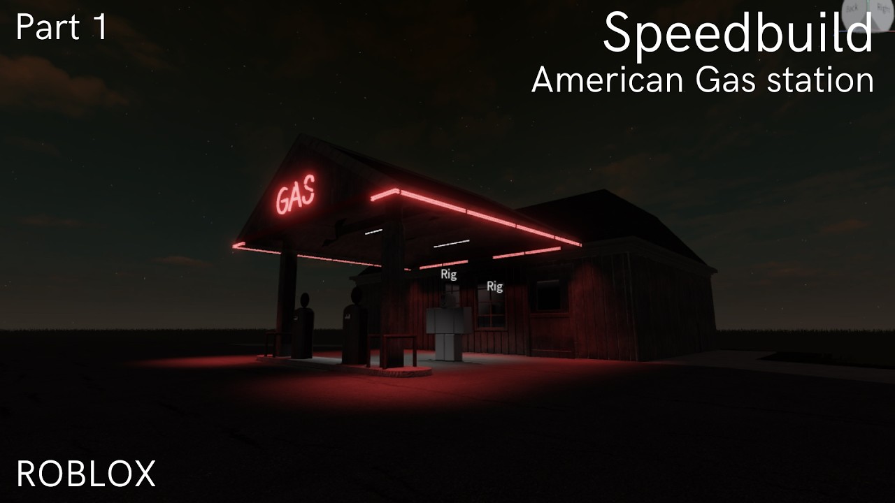 ROBLOX Speedbuild - American styled gas station [Part 1]