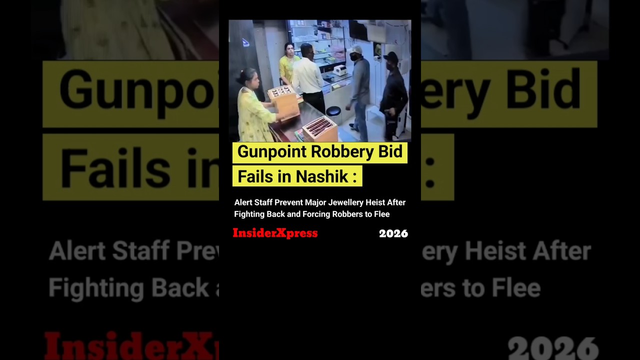 Armed Robbery Attempt at Nashik Jewellery Shop Caught on Camera