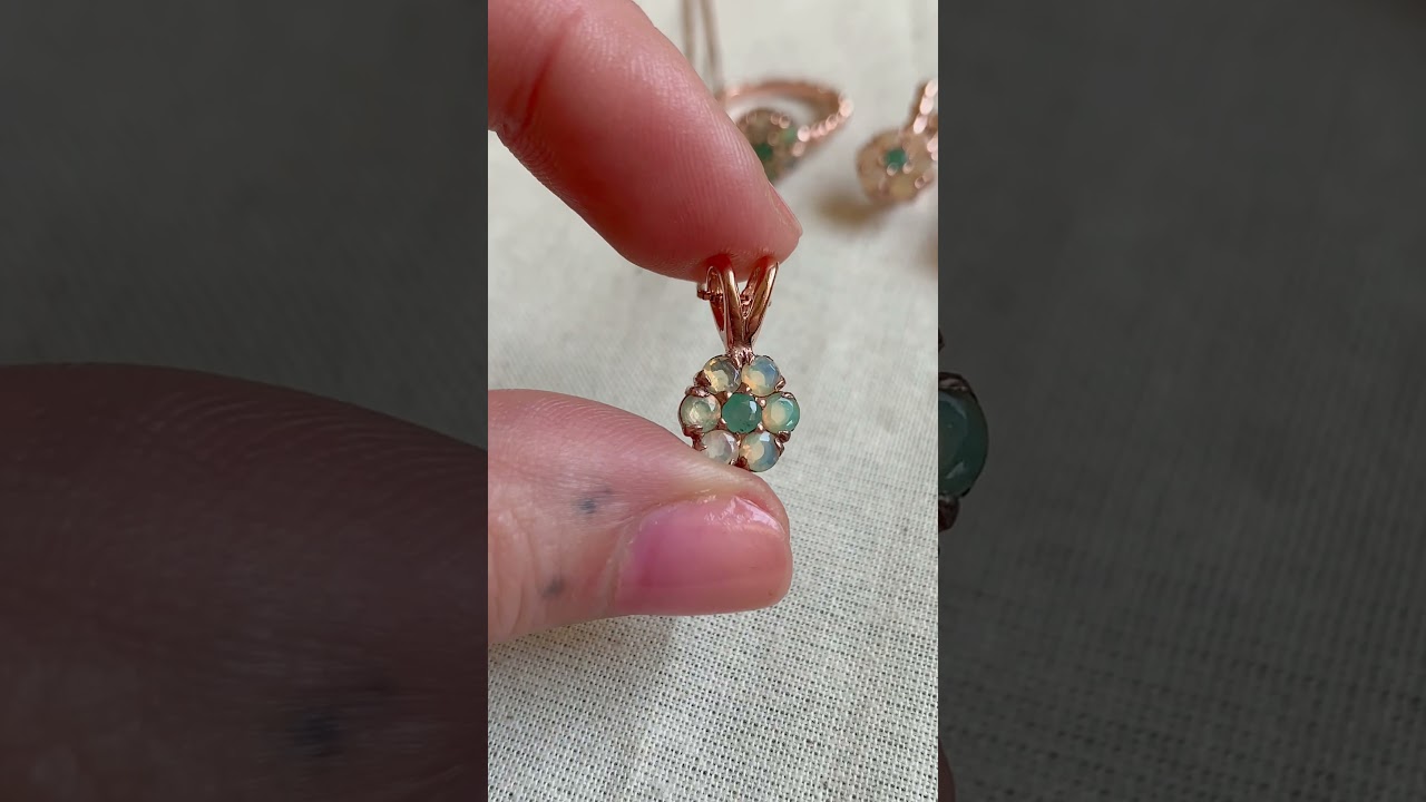 Flower power meets elegance 🌸💚| Opal & emerald gold set you will love  #adinastone