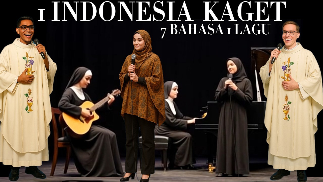 Mengguncang Dunia Maya! 7 Bahasa Dalam 1 Lagu 🎵 Maria Terang Nusantara #lagiviral #laguviral