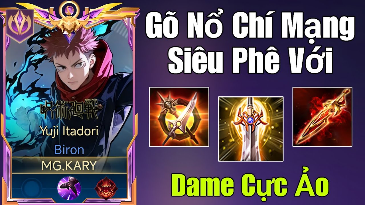 Cận Cảnh Biron Gõ Chí Mạng 1 Combo Cực Phê Với Build "THÁNH KIẾM" Kết Hợp Ngọc Chí Mạng