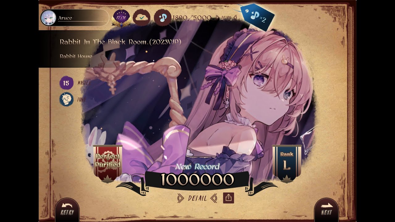 [Lanota] Rabbit In The Black Room (2023VIP) (MASTER 15) Perfect Purified!!!