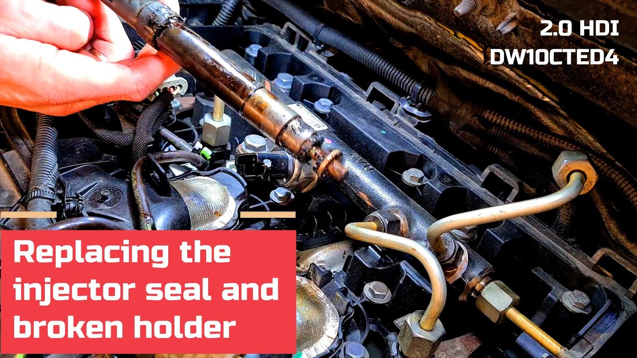 Solve as soon as possible: broken 2.0HDI 163 RHH injector holder, leaking injector seal