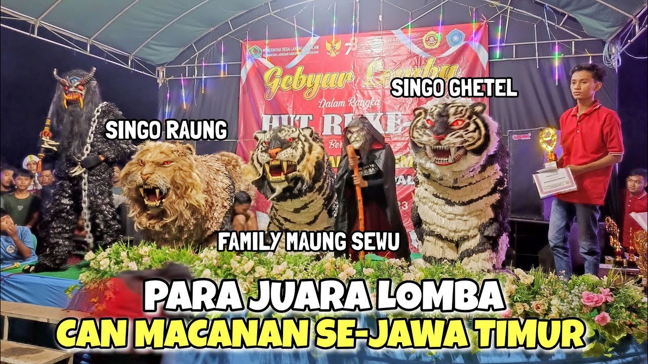 JUARA 1,2 & 3 LOMBA CAN MACANAN SE JAWA TIMUR DI LARANGAN DALAM