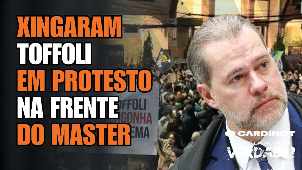 XINGARAM TOFFOLI EM PROTESTO NA FRENTE DO MASTER