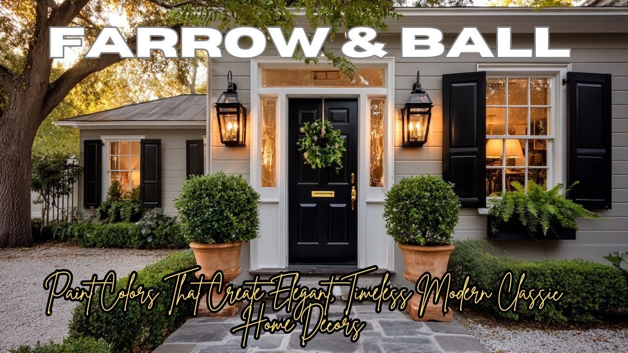 Farrow & Ball Paint Colors That Create Elegant, Timeless Modern Classic Home Decors