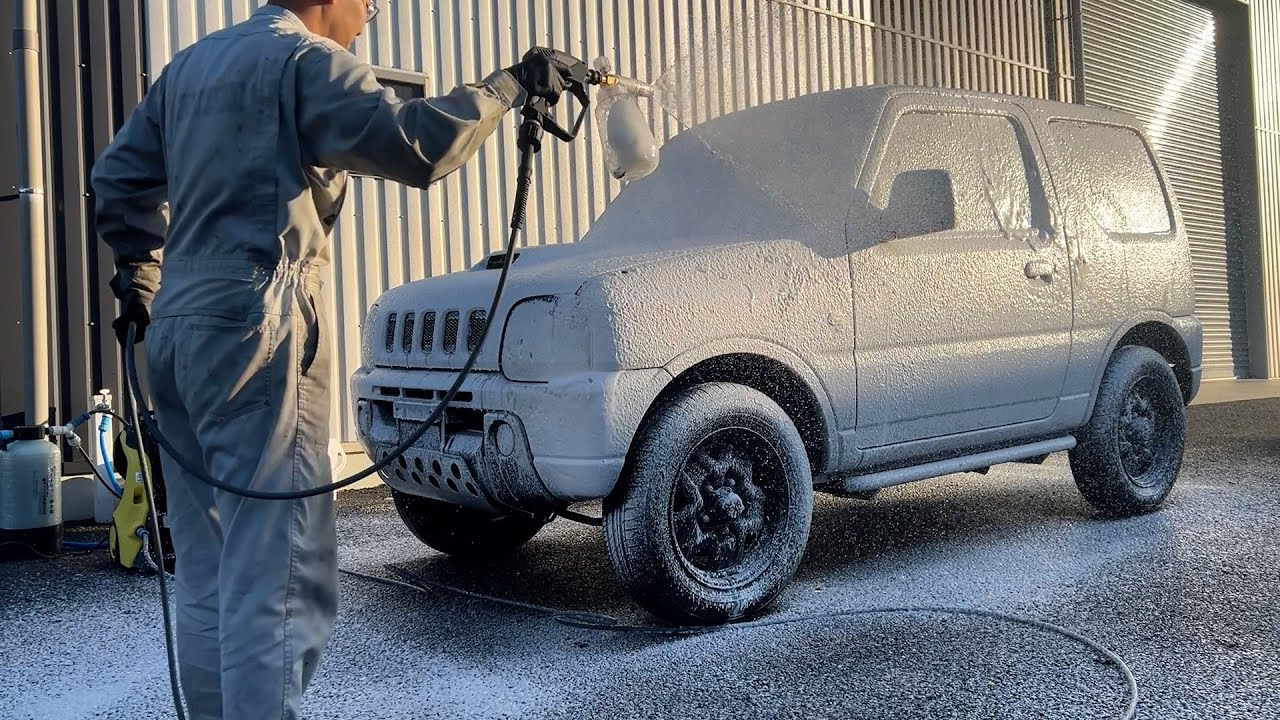 【洗車の限界】塗装が終わってるジムニーを洗車したけど・・・【１１時間洗車】１４万のジムニー洗車　後編　JB23