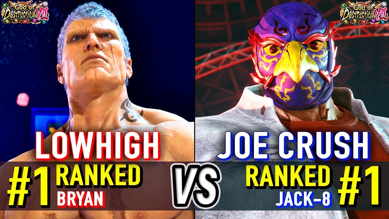 T8 🔥 LOWHIGH (#1 Ranked Bryan) vs JOE CRUSH (#1 Ranked Jack-8) 🔥 Tekken 8 High Level Gameplay