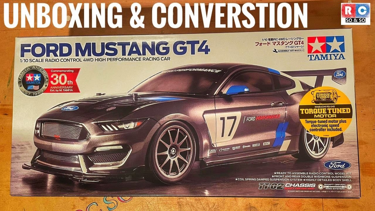 Tamiya Ford Mustang GT4 - TT02 Chassis Unboxing and why is it called a Mustang?