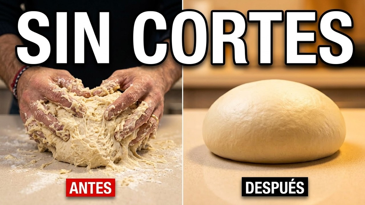 Masa pegajosa  del Roscón de Reyes | amasado Real, SIN cortes 💪 