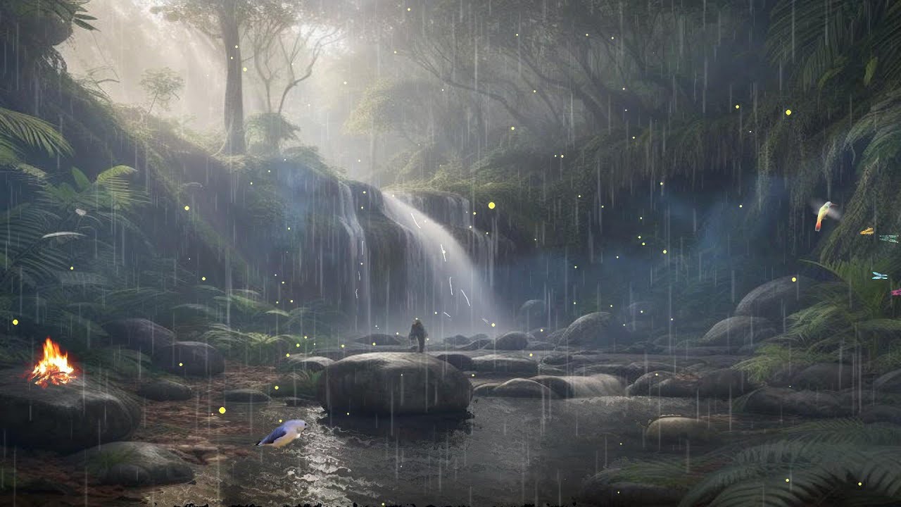 Beat Anxiety for  Healing, Thunder and Relaxing Rain #rainwhitenoiseforsleeping