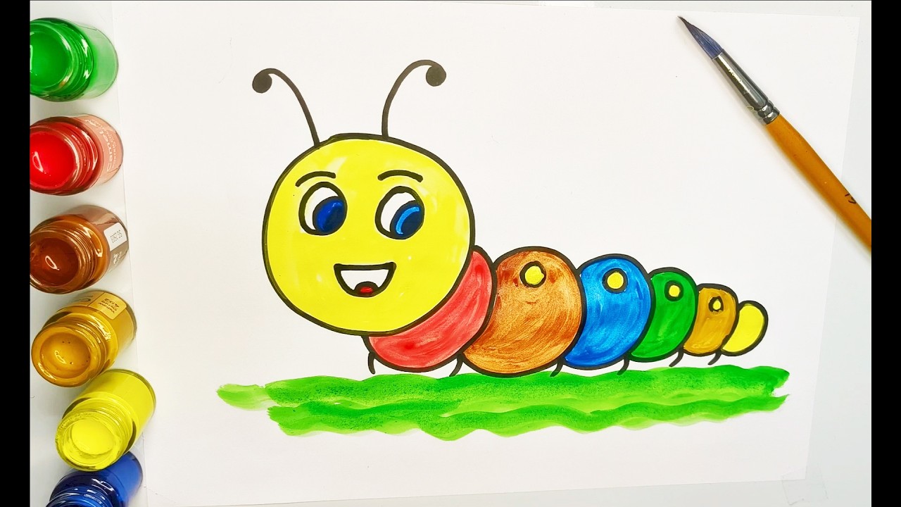 How to Draw a Caterpillar | Easy Drawing for Kids Step by Step | Preschool Art