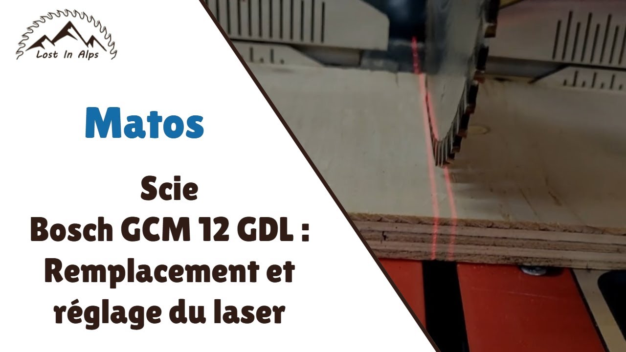 Scie Bosch GCM 12 GDL - Remplacer et régler le laser