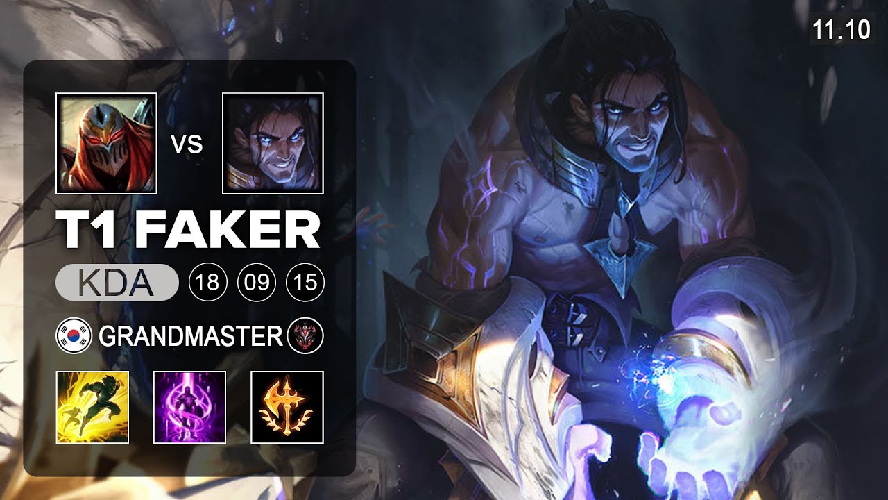 Faker vs ZED99 - Sylas Mid vs Zed - KR Grandmaster Patch 11.10