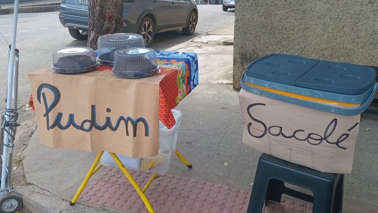 Vendendo geladinho e pudim na rua 🤑🤑🤑