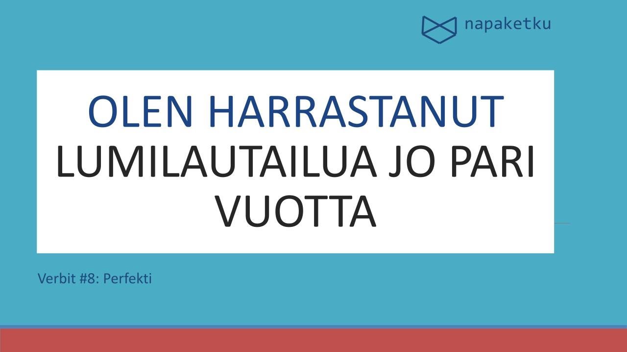 Verbit #8: Perfekti