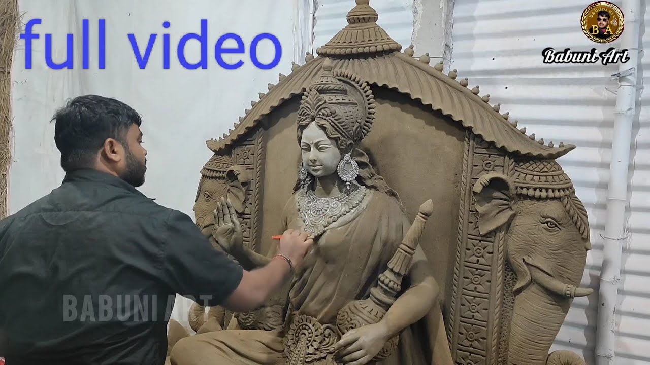 gajalakshmi Murti making full video / how to make gajalakshmi idol step by step 