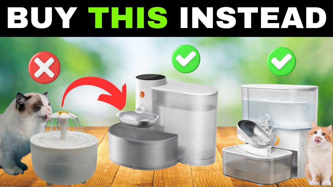 ✅ 4 BEST Cordless CAT & Dog WATER FOUNTAINS [2026]🐾 No Filter & Separate Wastewater, Stainless Steel