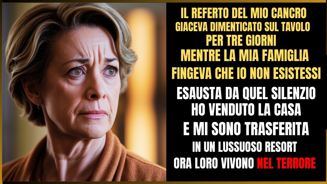 Ho lasciato in vista il referto di cancro, che ignorarono, finché mi trasferii a un resort di lusso.
