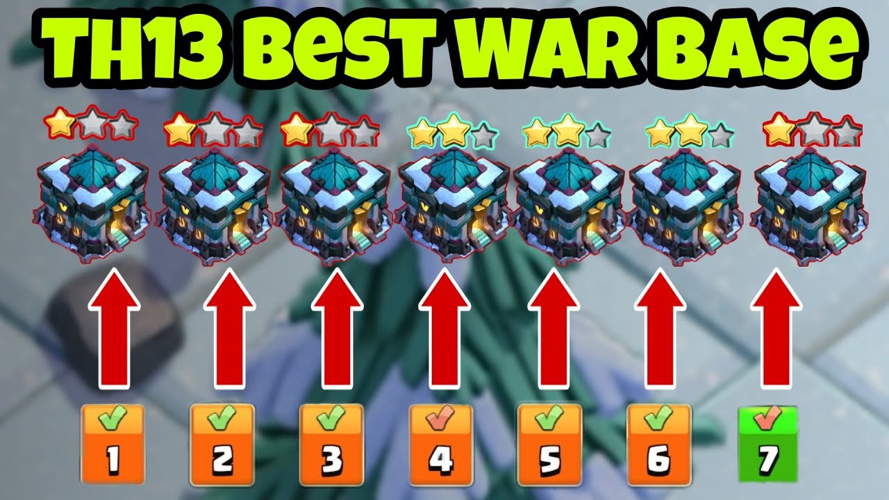 TH13 Amazing + Complicated War Base +Link For With Replay | (Link in Video Description)TH13 War Base