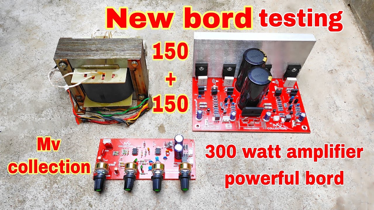 how to make New 300 watt amplifier bord | 150+150 watt powerful bord | mid bass travel bord wiring