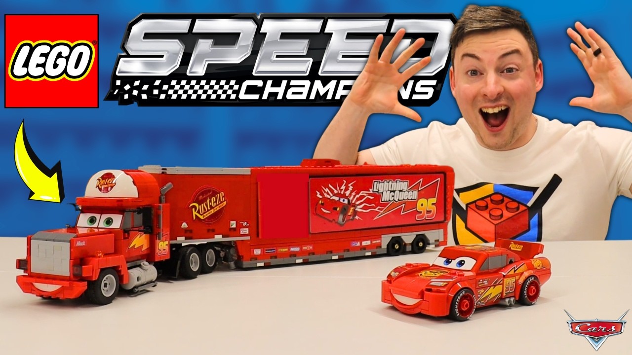 Набор LEGO Cars MACK Team Truck AND Trailer Speed ​​Champions! (Совместим с 77255)