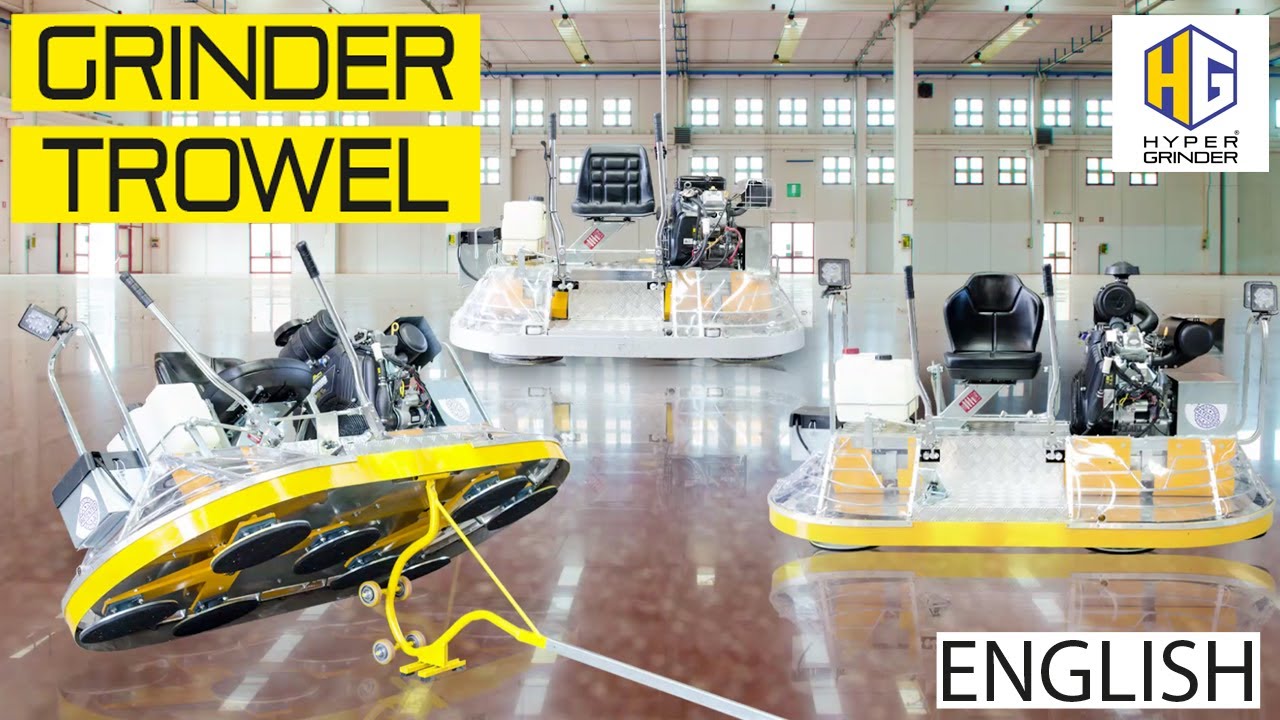 How to grind and polish concrete floors with a power trowel | Fast Process  In only 2 grinding steps