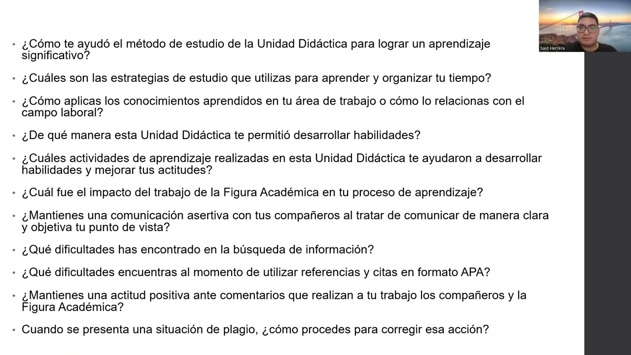 Actividad de reflexión.