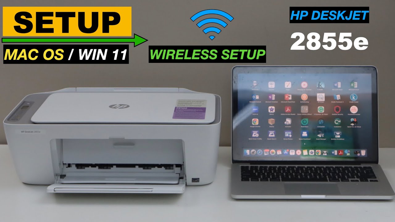 Настройка HP DeskJet 2855e для Windows 11 и Mac OS, подключение к Wi-Fi, подключение к ноутбуку д...
