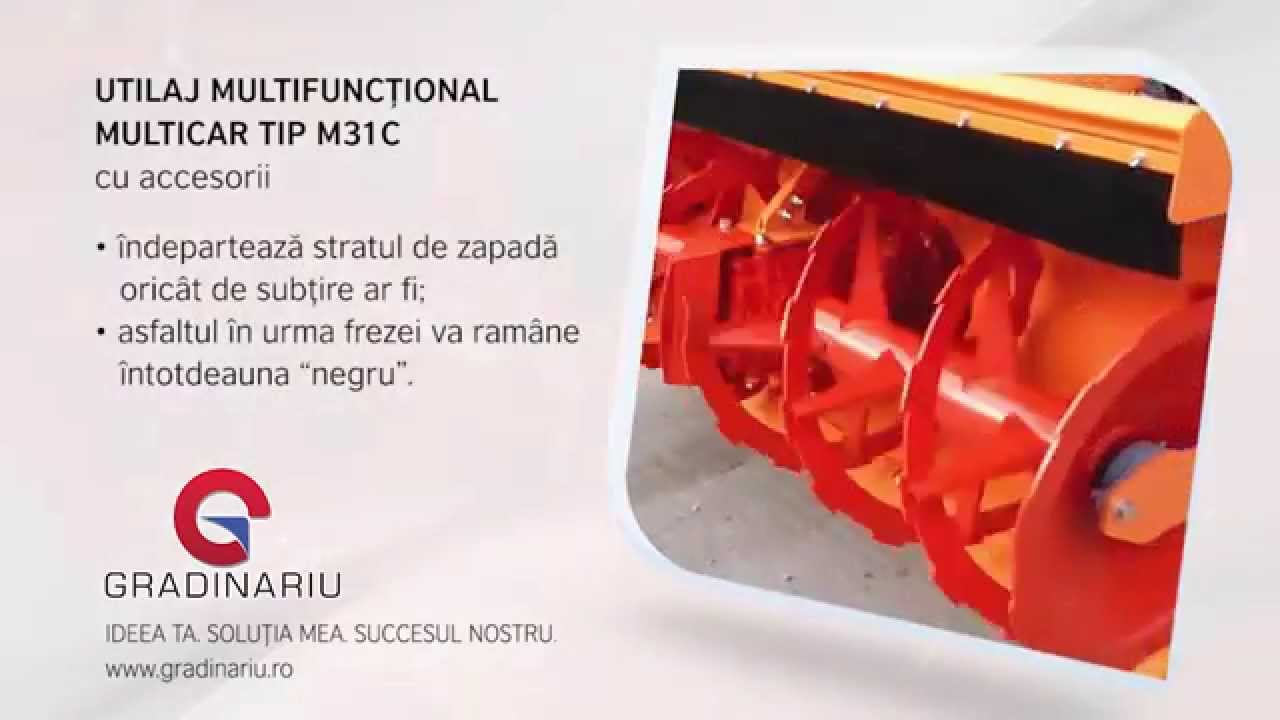 Utilaj multifunctional Multicar cu accesorii pentru iarna Gradinariu