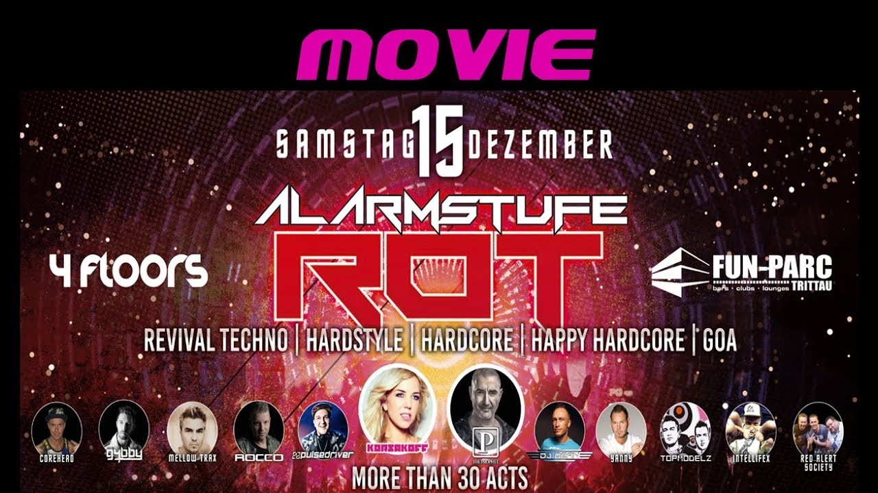 ALARMSTUFE ROT 15.12.2018 FUN-PARC Trittau - Hardstyle-Revival Techno & more - by Rasmus Ortmann