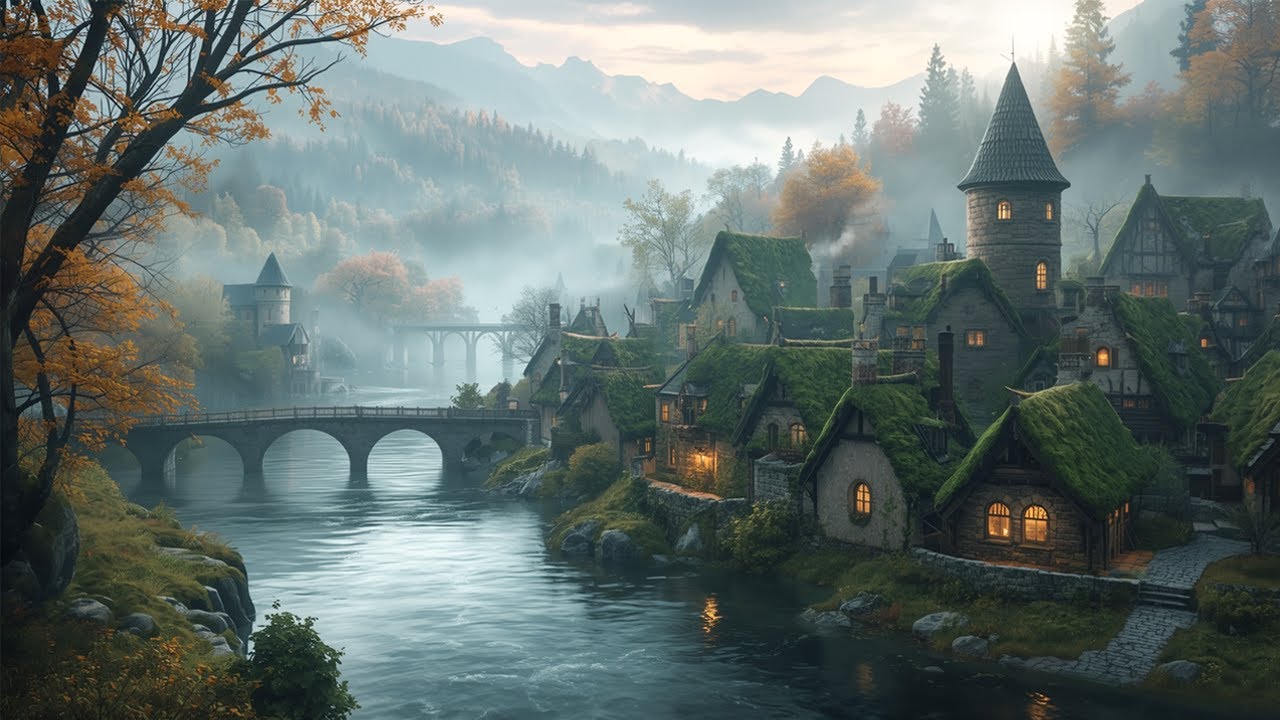 Enchanted Autumn Village | Calm Celtic Music for Study & Relaxation