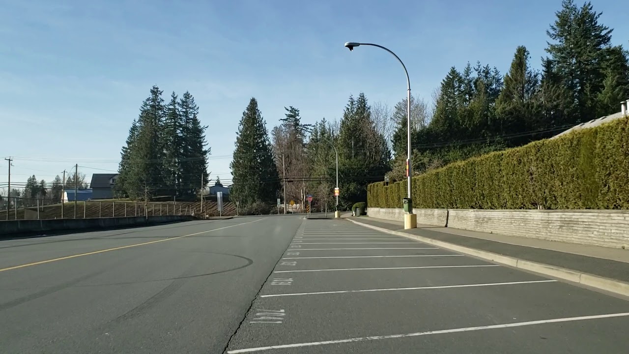 Driving through University of Fraser Valley to Abbotsford International Airport