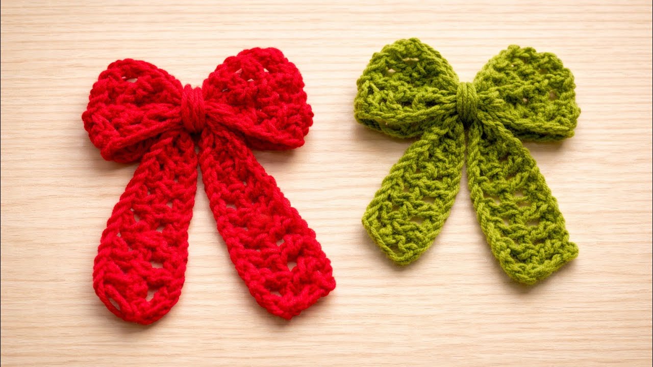 Crocheted bow hairband 🎀 🧶 ♥️ 