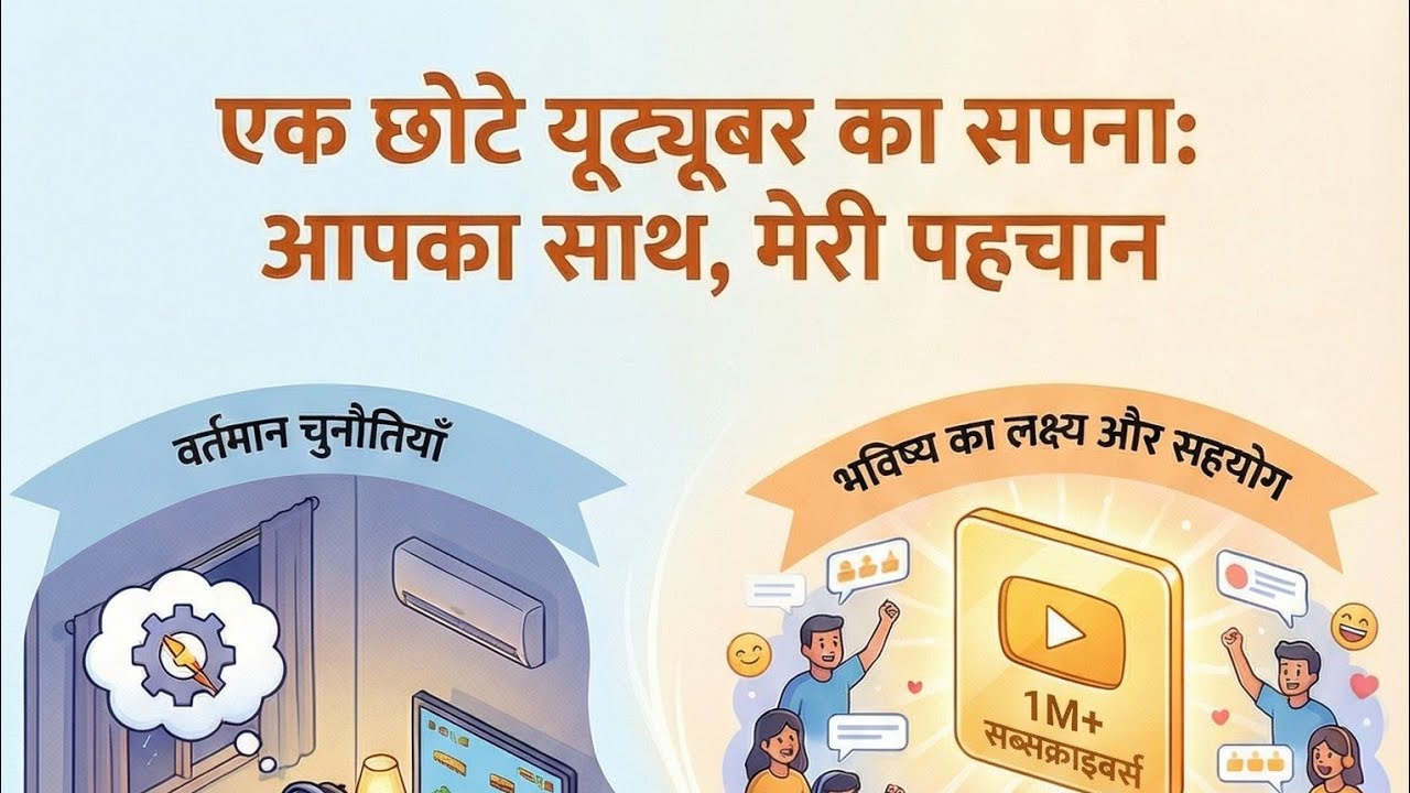 एक छोटे यूट्यूबर का सपनाः आपका साथ, मेरी पहचान🥰🥰🥰