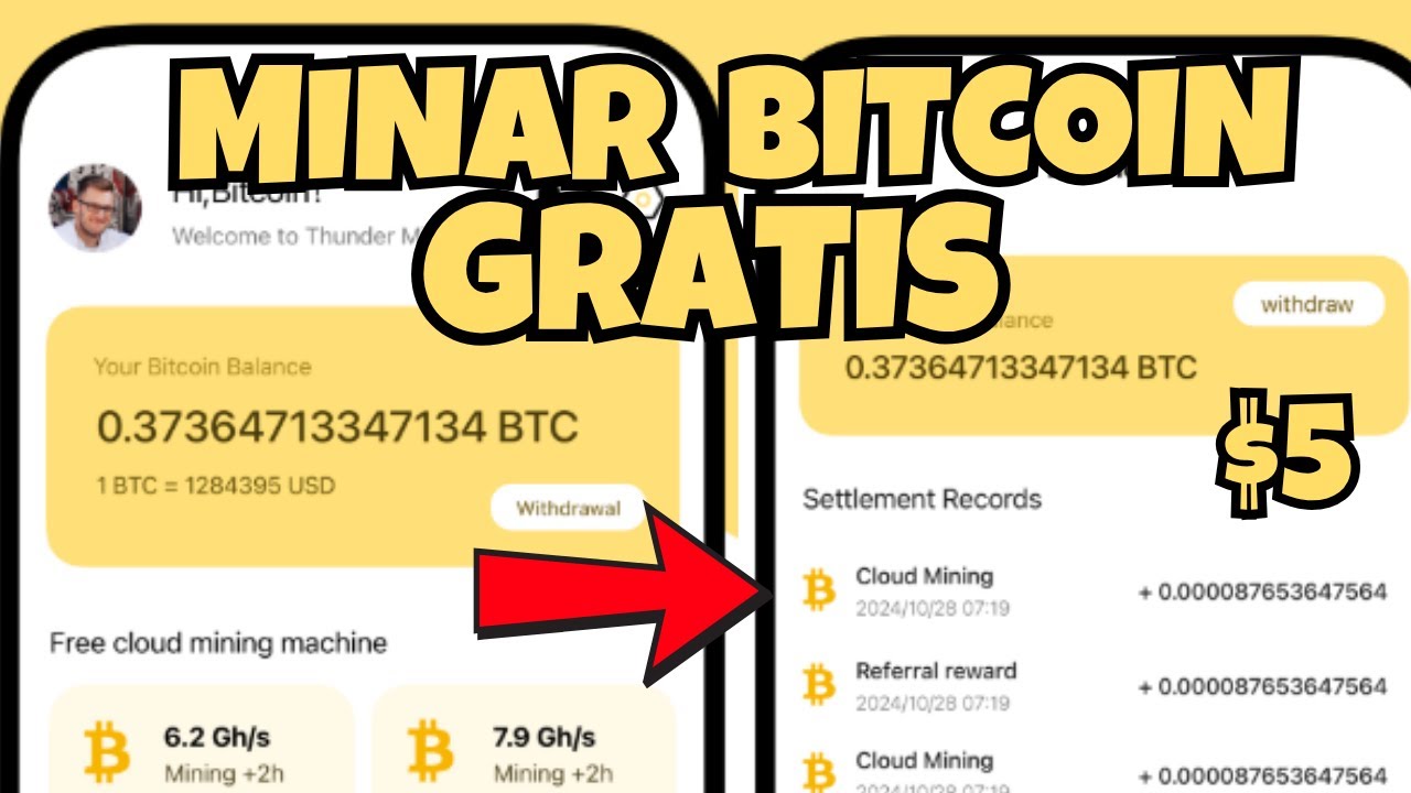 Thunder Mine CLoud Mining app para ganar Bitcoin gratis