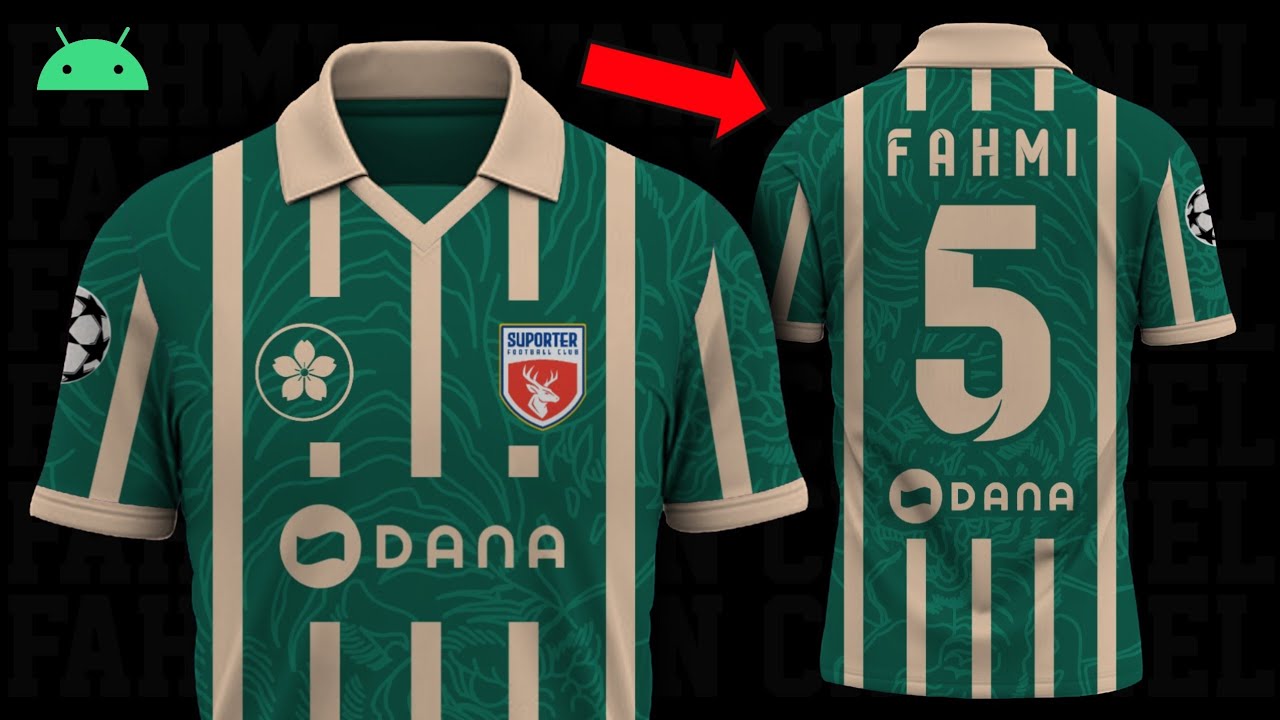 Cara membuat desain jersey di android | Full custom & FREE file‼️