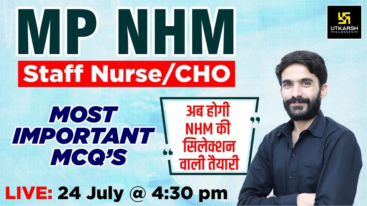 MP-NHM Staff Nurse / CHO | Sunday Special Class | Most  Important Questions | Raju Sir