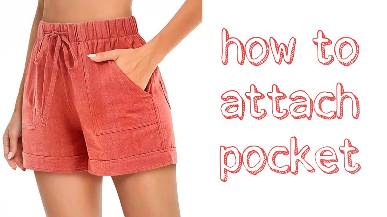 how to attach side pockets in shorts/side pocket cutting and stitching